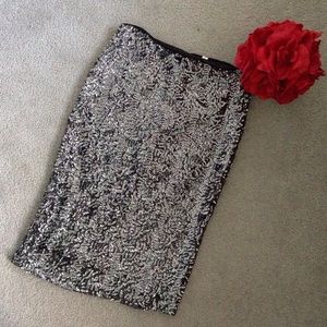 Sequin midi skirt